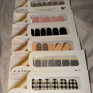 Color Street Nail Strips Collection - Pink, Leopard, Glitter, Plaid
